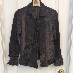 Vintage Lauren Vidal Black Blouse